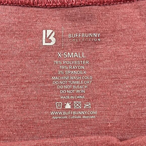 BUFFBUNNY Goal Digger LS Crop Pullover Top W/Thumbholes Sz XS In Salmon Color - Picture 3 of 6